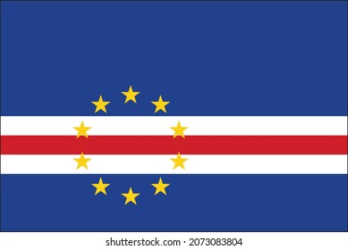 vectorial flag of cape verde with clean background