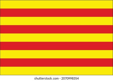 vectorial flag of catalonia with clean background