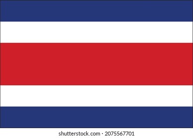 vectorial flag of costarica with clean background