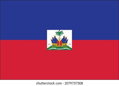 vectorial flag of haiti with clean background