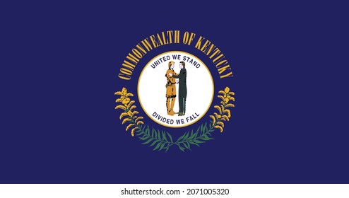 vectorial flag of the state of kentucky with clean background