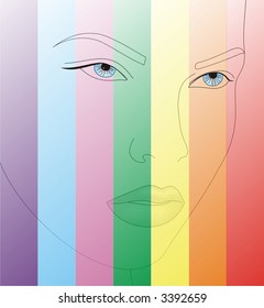 vectorial girl in colors