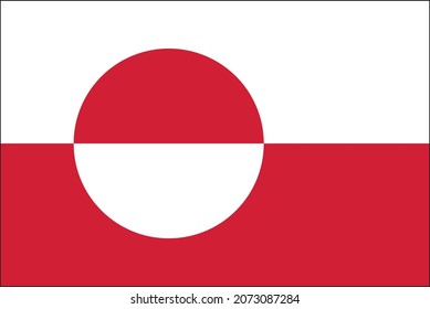 vectorial greenland flag with clean background