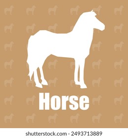 vectorial horse silhouette suitable for educational purpose