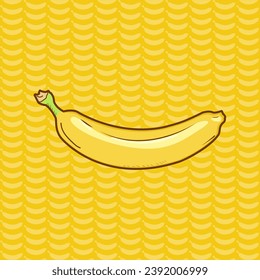 vectorial illustration of a banana with a cool background.