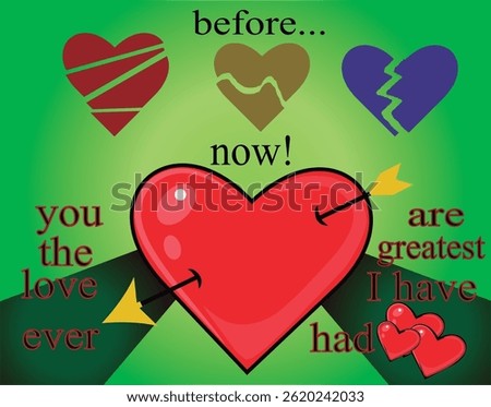 VECTORIAL ILLUSTRATION DSIGNED FOR LOVE DAY, BIRTHDAY OR MANY KIND CELEBRATIONS REGARDING TO LOVE.