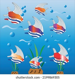 VECTORIAL ILLUSTRATION OF A FISH TANK APPROPIATE FOR DESIGN MANY THINGS