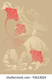 Vectorial illustration is floral background.