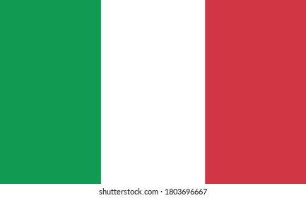 Vectorial illustration of the Italian flag. Concept of the homeland