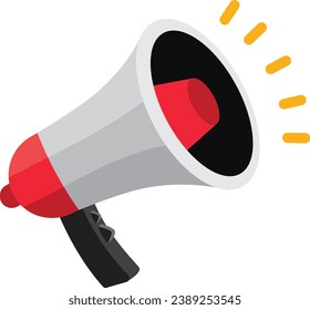 Vectorial illustration of a megaphone isolated on a white background