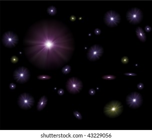 vectorial illustration of night Sky with Stars, EPS-10 format
