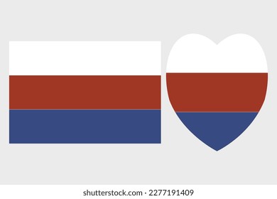 Vectorial illustration of the Russian flag Vector