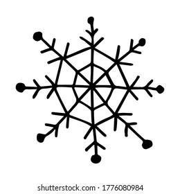 
Vectorial illustration of snowflakes in doodle style hand set. Snowflake collection for christmas winter design. Eps 8.