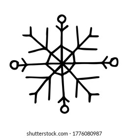 
Vectorial illustration of snowflakes in doodle style hand set. Snowflake collection for christmas winter design. Eps 8.