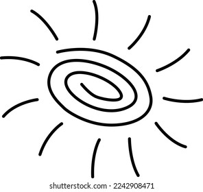 Vectorial illustration of the sun