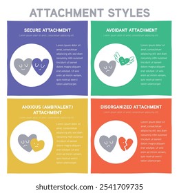 Vectorial Illustrations about attachment and relationships