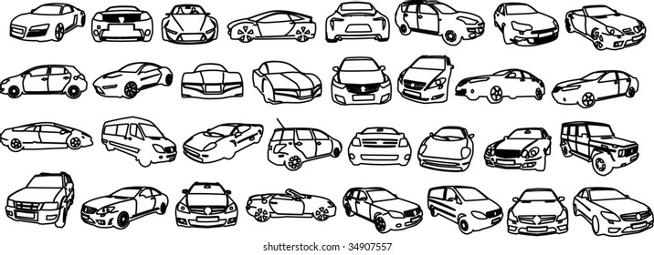 Vectorial image of cars.