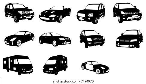 Vectorial image of cars.