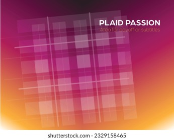 vectorial image, cover or banner for plaid style content