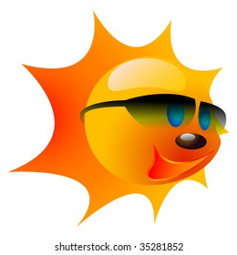 vectorial image of a summer sun