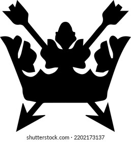 Vectorial king crown drawing for use in various designs. Suitable for family crests, logos, tattoo art, various animations, print files. You can resize it as you wish.
