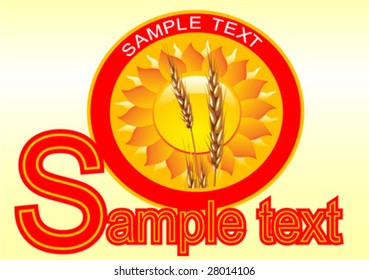 vectorial label for food stuffs