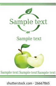 vectorial label on apple drink