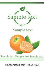 vectorial label on orange drink