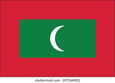 vectorial maldives flag with clean background