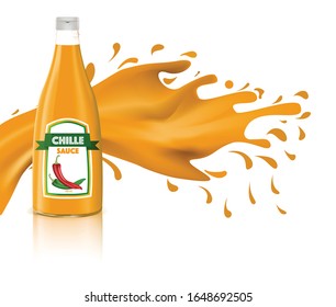 Vectorial, Mexican pepper and sauce bottle