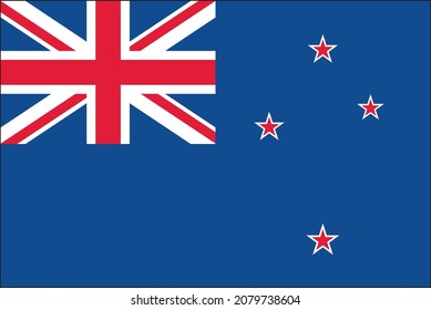vectorial new zealand flag with clean background
