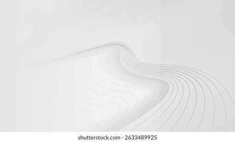 Vectorial organic lines gray scale astract