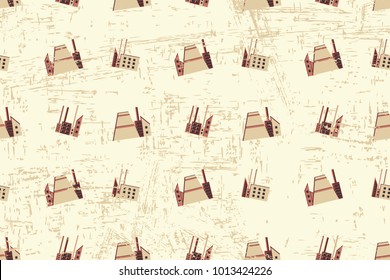 vectorial pattern with the image of industrial buildings