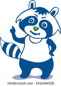 Vectorial picture of animal, raccoon, emotions