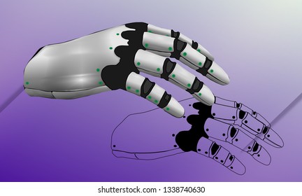 Vectorial robot hand drawing