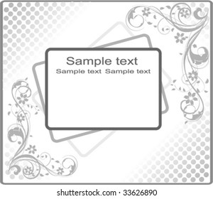 Vectorial scope with the element of flower for text. Frame.