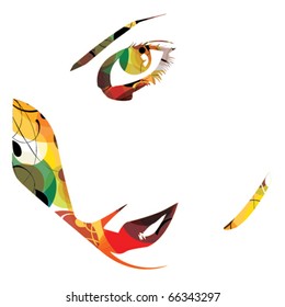 Vectorial spring girl