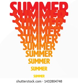vectorial text summer illustration background