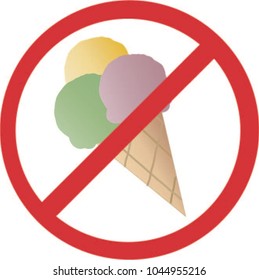 Vectoriality. Koloroviy sign is a symbol of ice cream