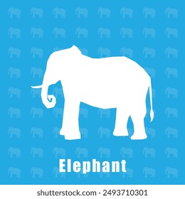 Vectoriel silhouet of an elephant suitable for teaching purpose. 