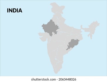 vectorielle immage for  india map 