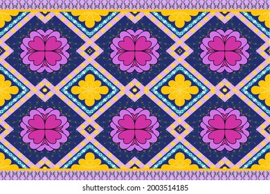 Vector,illustator,Geometric ethnic ikat seamless pattern,Patterns design for fabric,wallpaper,background,wall,tile,carpet,wrapping,clothing,batik,Abstract ethnic geometric pattern