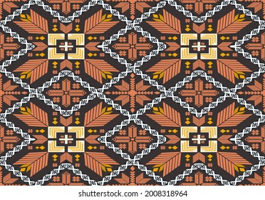 Vector,illustator,Geometric ethnic ikat seamless pattern,Patterns design for fabric,wallpaper,background,wall,tile,carpet,wrapping,clothing,batik,Abstract ethnic geometric pattern