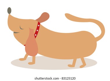 vector/illustration of dachshund