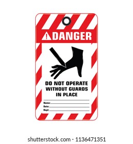 Vector,illustration graphic style,Danger Hot Surface Do Not Touch Tag,Red and white rectangle Warning Dangerous icon on white background,Attracting attention Security First sign,Idea for presentation,