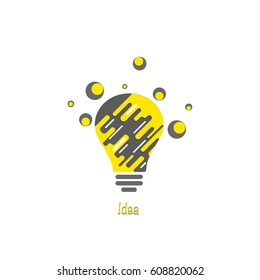 Vector/illustration of light bulb icon with concept of idea.