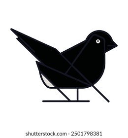 Vectorize bird create as frame for decorate house.