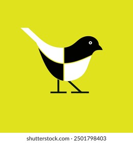 Vectorize bird create as frame for decorate house.