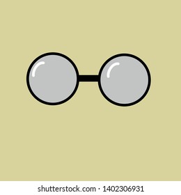 Vectorize Black Glasses Flat Design