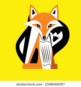 Vectorize Dog as a frame for house decoration.